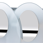 Бра с тремя круглыми матовыми стеклянными дисками и зеркальными вставками Lunaria  варинант исполнения - 2 | Loft Concept в Омске