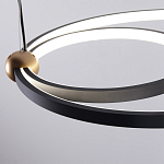 Люстра подвесная светодиодная черный металл Ring Horizontal варинант исполнения - 5 | Loft Concept в Омске