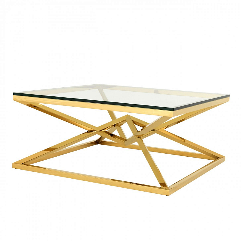Журнальный стол Eichholtz Coffee Table Connor Gold Глянцевое золото Прозрачное Стекло Журнальный стол Eichholtz Coffee Table Connor Gold Глянцевое золото Прозрачное Стекло в Омске | Loft Concept
