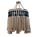 Люстра круглая плетеная с кисточками цвета серый дуб Boho Tassel Chandelier варинант исполнения - 2 | Loft Concept в Омске