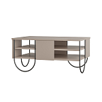 Стол журнальный прямоугольной формы с 2-мя полками бежево-серого цвета NORFOLK LIGHT MOCHA варинант исполнения - 1 | Loft Concept в Омске