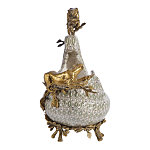 Чаша для фруктов из фарфора бронзовыми фигурками леопардов Eden Garden варинант исполнения - 4 | Loft Concept в Омске