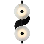 Бра со стеклянными плафонами-дисками Black and White Circles Wall Lamp варинант исполнения - 1 | Loft Concept в Омске