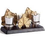 Подсвечник Cozy Light с декором кленовыми листьями варинант исполнения - 1 | Loft Concept в Омске