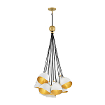 Люстра с 15-ю белыми  плафонами с золотой внутренней поверхностью Hinkley варинант исполнения - 2 | Loft Concept в Омске