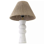 Настольная лампа с плетеным абажуром и белым мраморным основанием Simplicity and Nobility варинант исполнения - 2 | Loft Concept в Омске