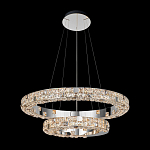 Люстра из 2-х колец с мозаичным хрустальным оформлением Sparks of Crystal варинант исполнения - 3 | Loft Concept в Омске