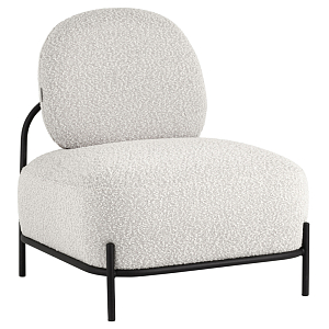 Кресло в ткани букле молочного цвета COLOR BLOCK