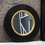 Зеркало в черной фактурной раме с золотым кантом Summon the Light варинант исполнения - 6 | Loft Concept в Омске