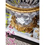 Чаша из прозрачного стекла с бронзовой подставкой и ручками Eden Garden варинант исполнения - 4 | Loft Concept в Омске