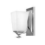 Бра с белым матовым плафоном на прямоугольном основании цвета хром Hinkley варинант исполнения - 1 | Loft Concept в Омске