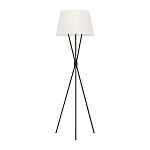 Торшер на трех тонких перекрещенных ножках с белым конусным абажуром из льна Feiss варинант исполнения - 1 | Loft Concept в Омске