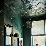 Обои ручная роспись Silk Tree Blossom on Sung Green Williamsburg варинант исполнения - 2 | Loft Concept в Омске