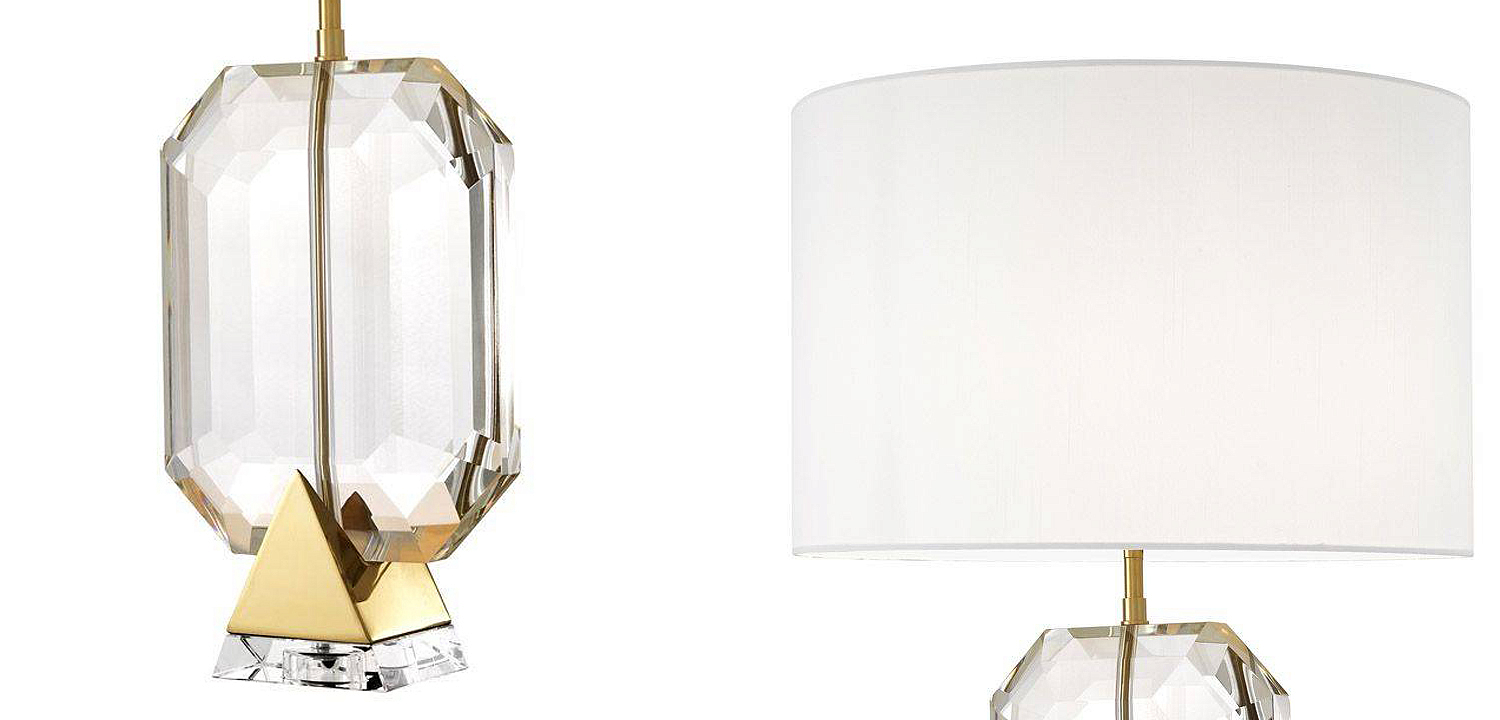 Настольная лампа Eichholtz Table Lamp Emerald Gold & white Настольная лампа Eichholtz Table Lamp Emerald Gold & white - Loft-Concept в Омске