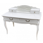 Стол-бюро белого цвета из массива бука с 4-мя ящиками White Provence варинант исполнения - 3 | Loft Concept в Омске