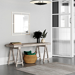 Настенное зеркало квадратной формы в металлической раме золотого цвета CORNER MIRROR GOLD варинант исполнения - 1 | Loft Concept в Омске