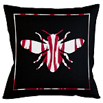 Подушка декоративная пчела с красным узором Ikat Pattern варинант исполнения - 1 | Loft Concept в Омске