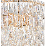 Люстра круглая с хрустальными подвесками на золотистом каркасе Roul Crystal Light варинант исполнения - 2 | Loft Concept в Омске