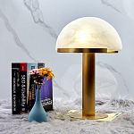 Настольная лампа c абажуром в форме купола из натурального камня  Heavenly Harmony варинант исполнения - 2 | Loft Concept в Омске