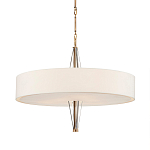 Люстра круглая с белым тканевым абажуром  White Light Diffuser варинант исполнения - 3 | Loft Concept в Омске