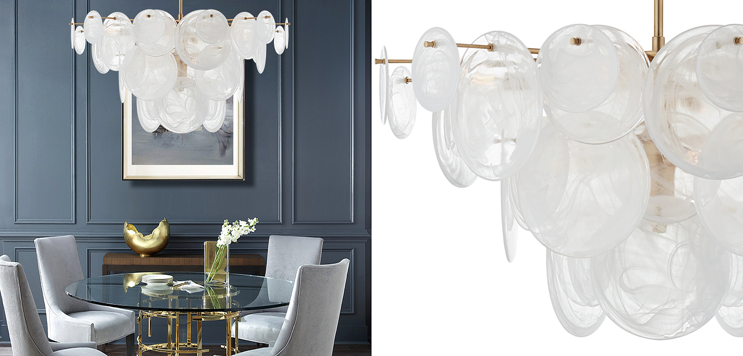 Люстра Disk Textured Glass Chandelier Люстра Disk Textured Glass Chandelier - Loft-Concept в Омске