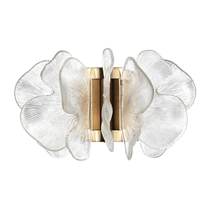 Бра с крупными прозрачными лепестками с рельефной поверхностью Ethereal Bloom