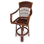 Барный стул из ротанга Eloise коричневый варинант исполнения - 5 | Loft Concept в Омске