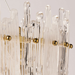 Люстра круглая с прозрачными стержнями разной длины Textured Glass Chandelier варинант исполнения - 9 | Loft Concept в Омске