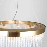 Люстра подвесная со стеклянными подвесками в виде перекрученных трубочек Nembus варинант исполнения - 3 | Loft Concept в Омске