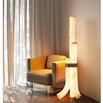 Торшер геометрический с тремя мраморными плафонами Marble Tripod варинант исполнения - 5 | Loft Concept в Омске