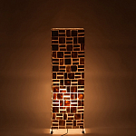 Торшер из перламутра на металлическом каркасе Indonesian Tower 2 варинант исполнения - 3 | Loft Concept в Омске