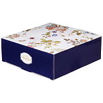 Ваза фарфоровая круглая на ножке с рисунком цветов Garden Whisper Porcelain Set  варинант исполнения - 2 | Loft Concept в Омске