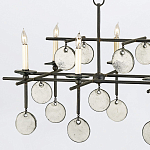Люстра подвесная с 8-ю лампами и стеклянными круглыми подвесками Currey & Company варинант исполнения - 7 | Loft Concept в Омске