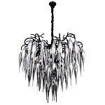 Люстра со стеклянными подвесками дымчатого цвета Ambre Glass Chandelier 80 варинант исполнения - 3 | Loft Concept в Омске
