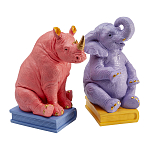 Держатель для книг Elephant and Rhinoceros Bookend варинант исполнения - 2 | Loft Concept в Омске