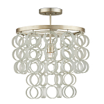 Потолочный светильник с каскадом из круглых декоративных колец Waterfall from the Rings варинант исполнения - 2 | Loft Concept в Омске