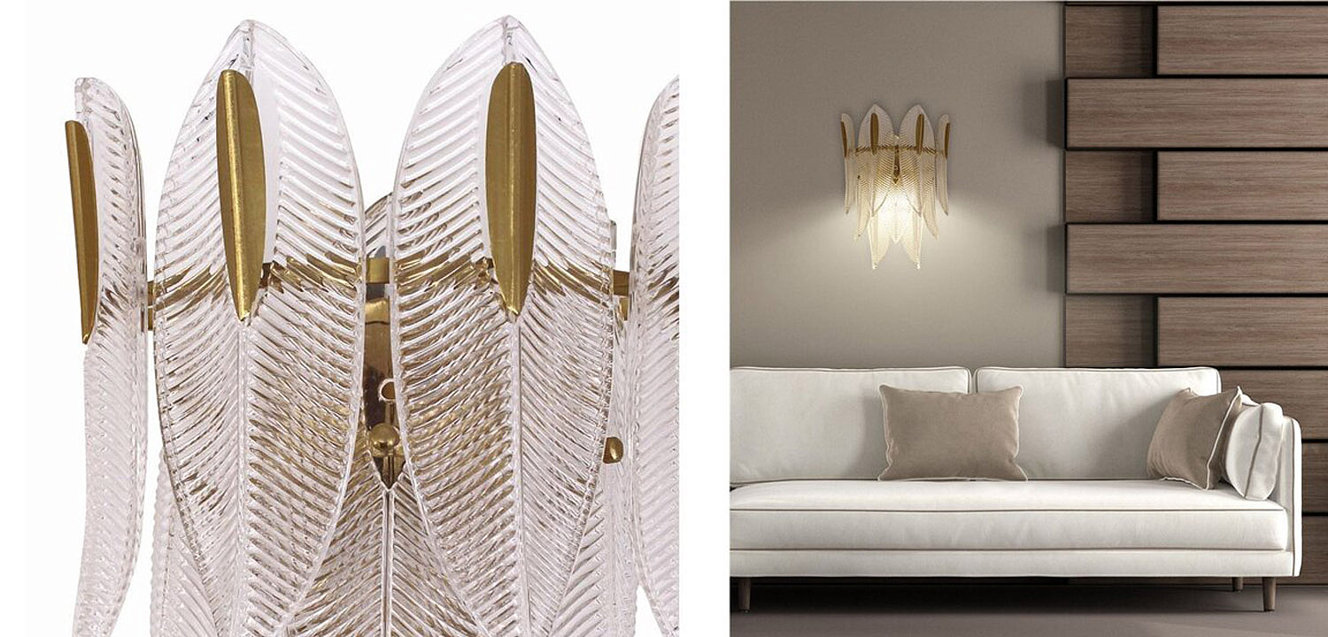 Бра Textured Glass Petals Sconce - Loft-Concept в Омске