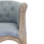 Кресло низкое в стиле прованс Louis French Armchair light blue flax варинант исполнения - 4 | Loft Concept в Омске