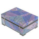 Шкатулка из натурального камня лазурит и чароит Stone Casket варинант исполнения - 4 | Loft Concept в Омске