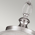 Подвесной светильник с прозрачным стеклянным плафоном в форме шара в современном стиле на цепи Feiss варинант исполнения - 4 | Loft Concept в Омске