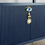 Стеллаж со стеклянными полками Elsa Dreams Blue варинант исполнения - 8 | Loft Concept в Омске