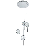 Люстра с 4-мя плафонами из хрустального шара Crystal Bubbles Chrome Hanging Lamp варинант исполнения - 1 | Loft Concept в Омске