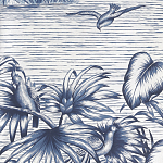 Обои ручная роспись Le Brésil Mer Bleue варинант исполнения - 2 | Loft Concept в Омске
