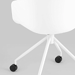 Офисное кресло из пластика с мягким сиденьем Eggshell Grey варинант исполнения - 8 | Loft Concept в Омске