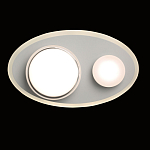 Бра овальной формы белого цвета с 2-мя лампами Lunar Pebbles варинант исполнения - 4 | Loft Concept в Омске