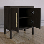 Тумбочка Primo с дверцами шпон темный орех варинант исполнения - 4 | Loft Concept в Омске