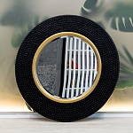 Зеркало в черной фактурной раме с золотым кантом Summon the Light варинант исполнения - 8 | Loft Concept в Омске