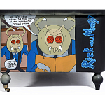 Кресло "Умный Умник" Rick and Morty graffiti chair натуральная кожа  варинант исполнения - 6 | Loft Concept в Омске