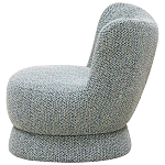 Дизайнерское мягкое кресло без подлокотников в голубой пестрой обивке Roux Armchair варинант исполнения - 4 | Loft Concept в Омске