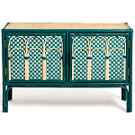 Комод для посуды из ротанга Felice Rattan Green варинант исполнения - 1 | Loft Concept в Омске